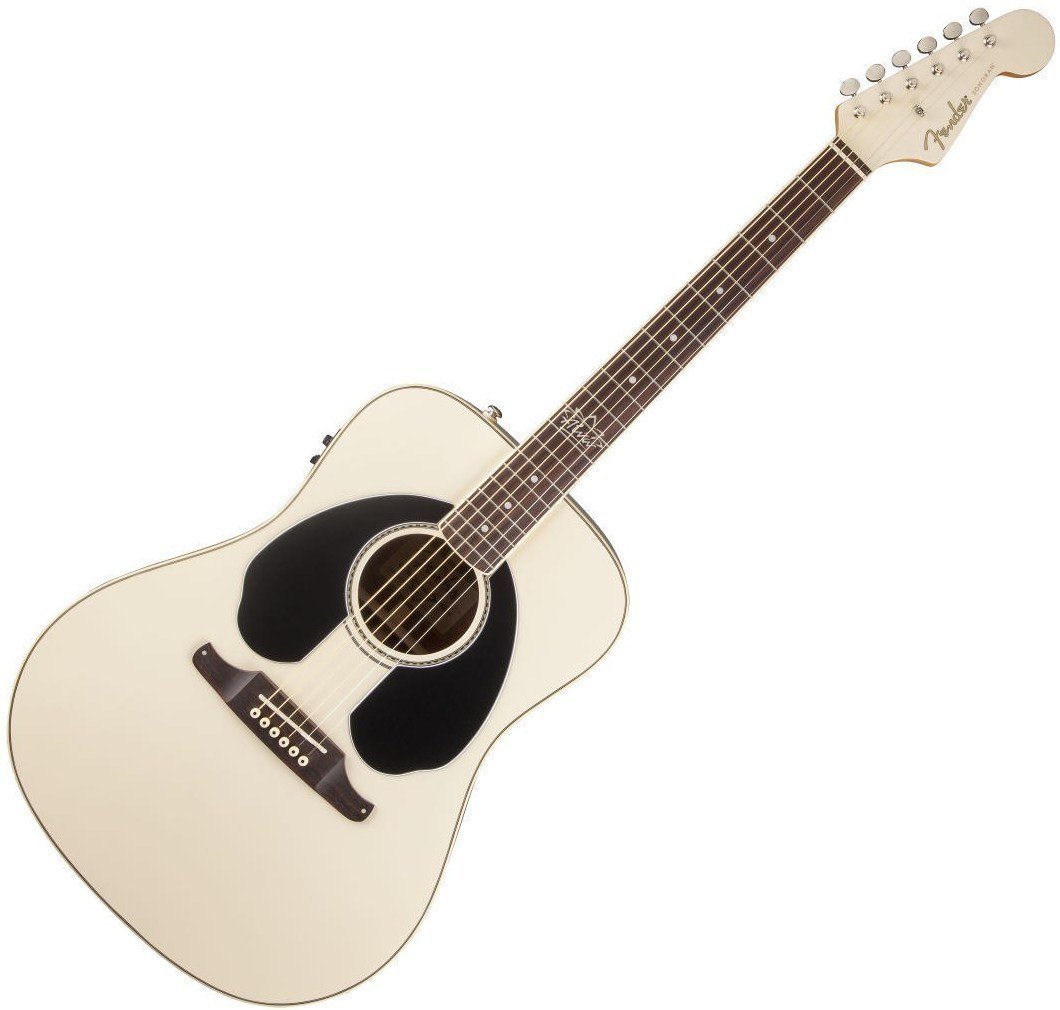 Elektro-akoestische gitaar Fender Tony Alva Sonoran SCE White Pearl