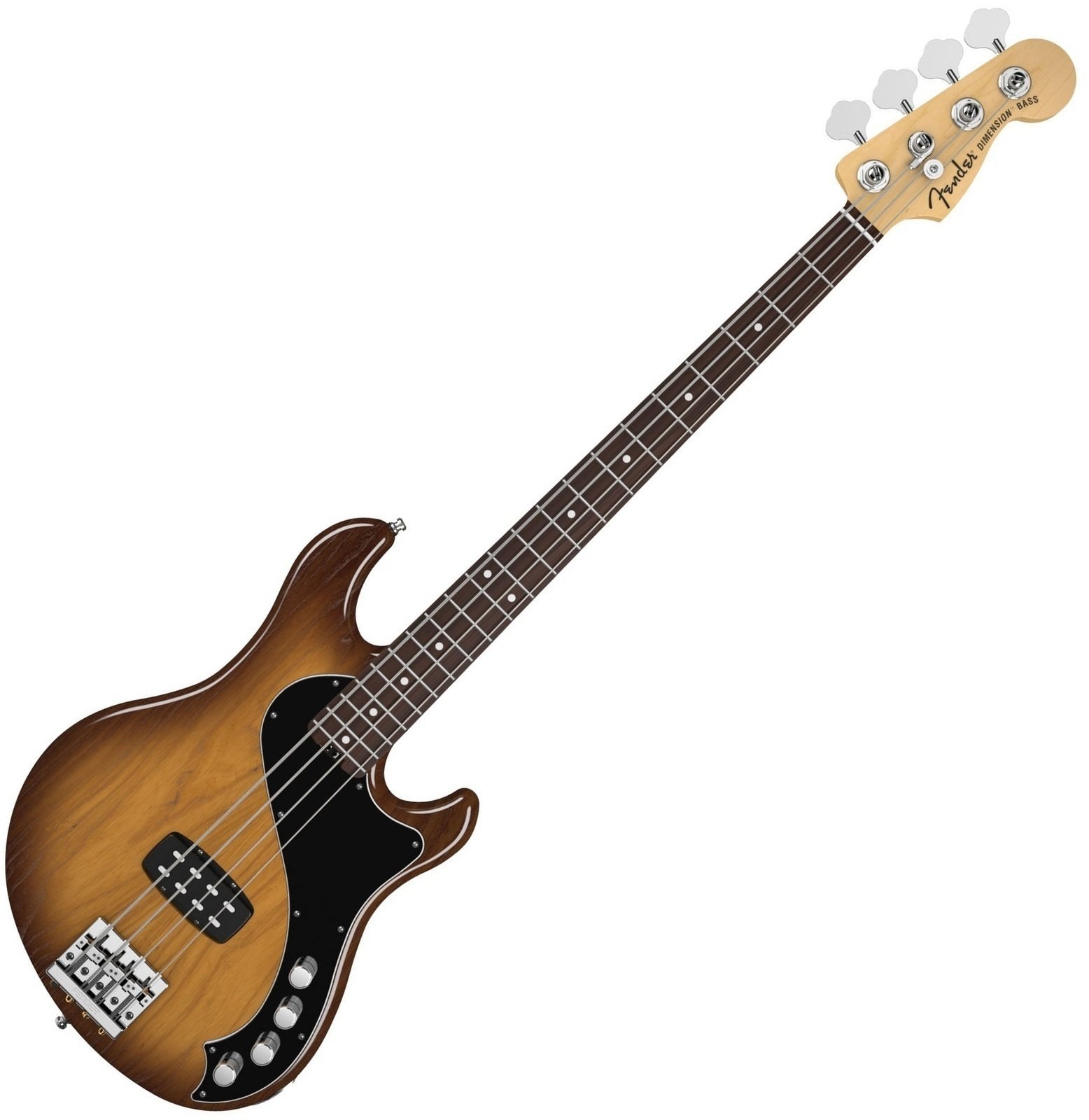 Bas electric Fender American Deluxe Dimension Bass V Violin Burst