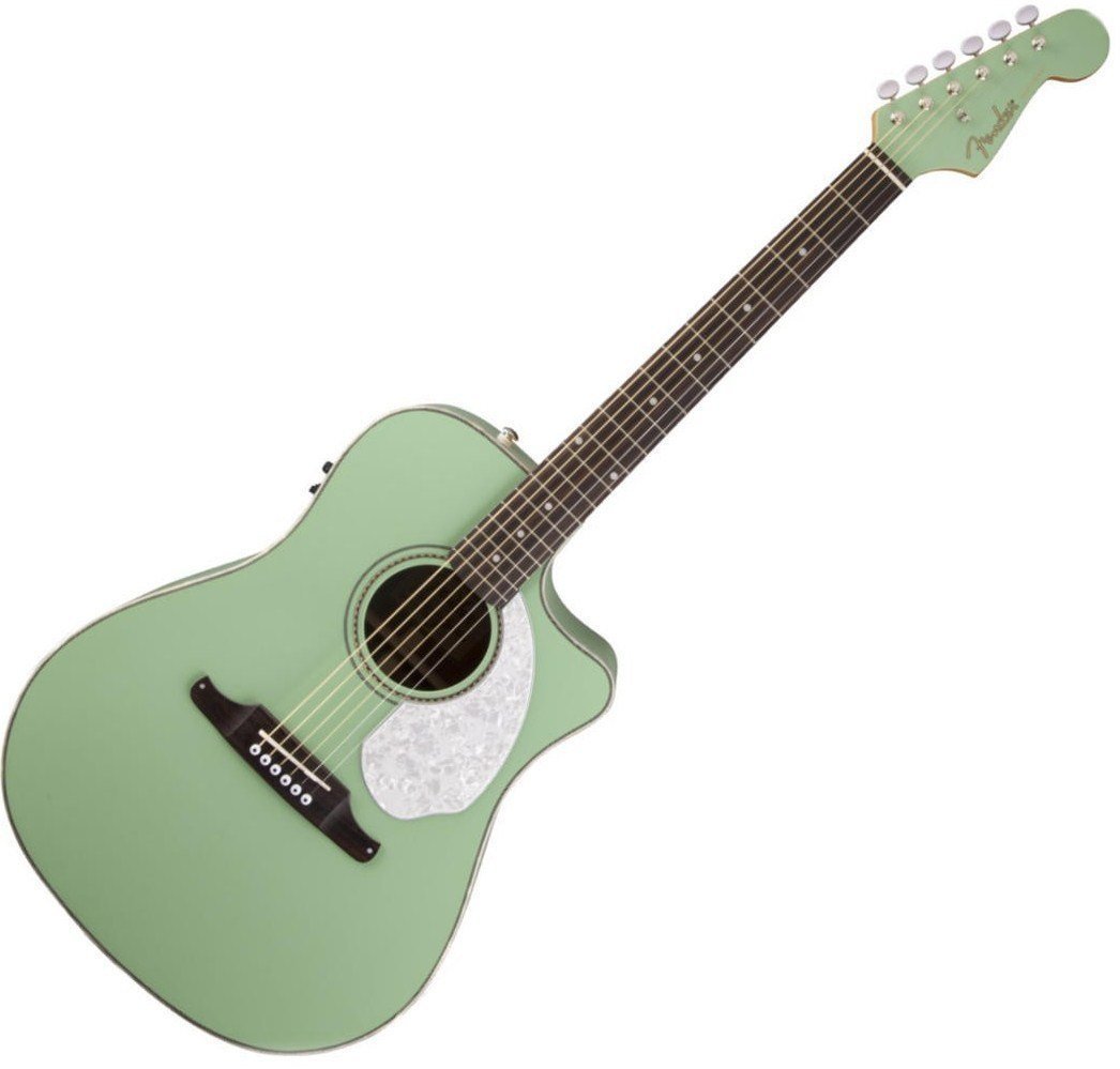 Електро-акустична китара Дреднаут Fender Sonoran SCE Surf Green