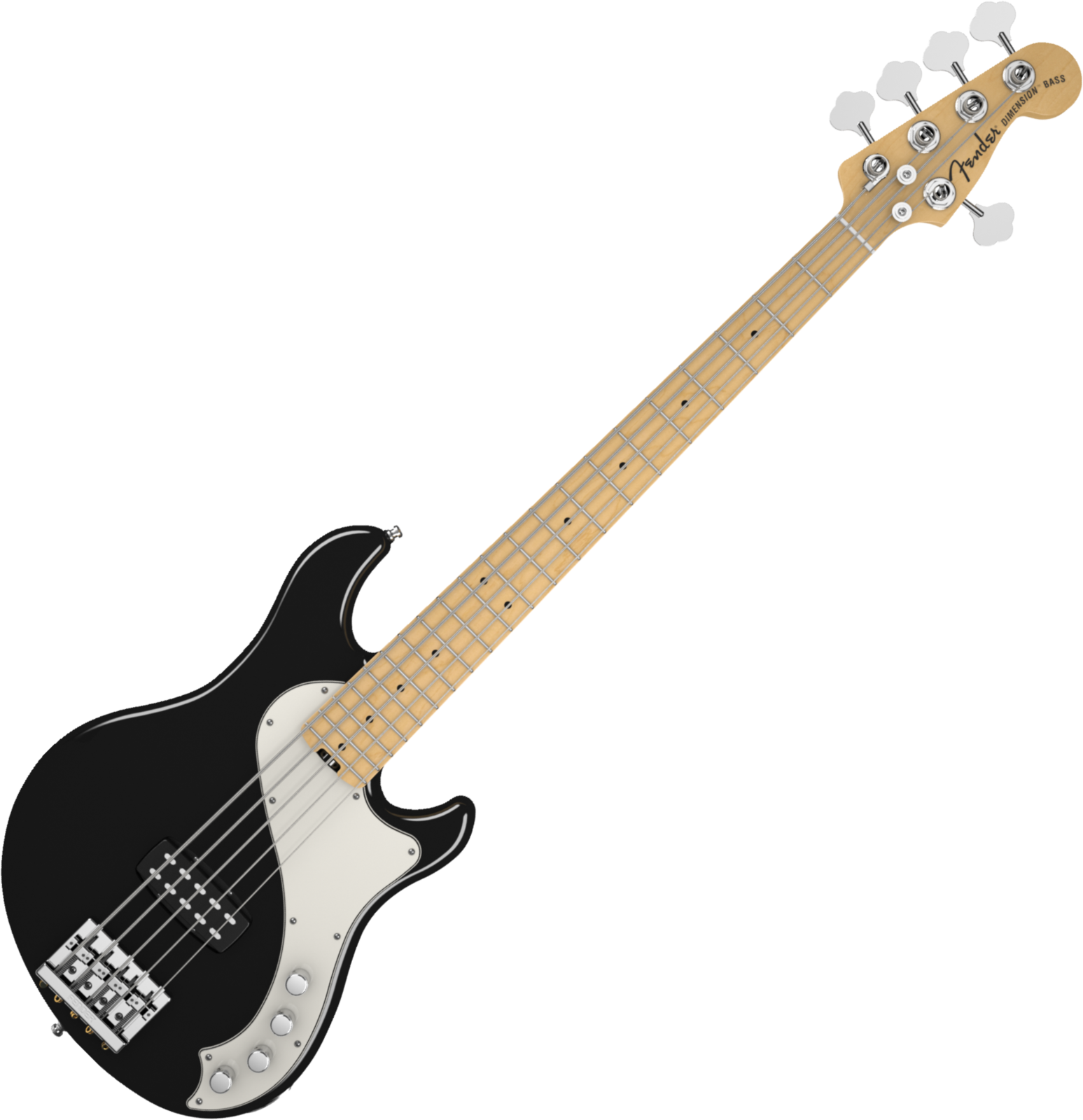 4-strängad basgitarr Fender American Deluxe Dimension Bass V Black