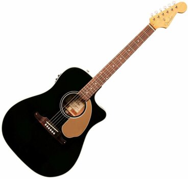 Dreadnought elektro-akoestische gitaar Fender Sonoran SCE Thinline Black - 1