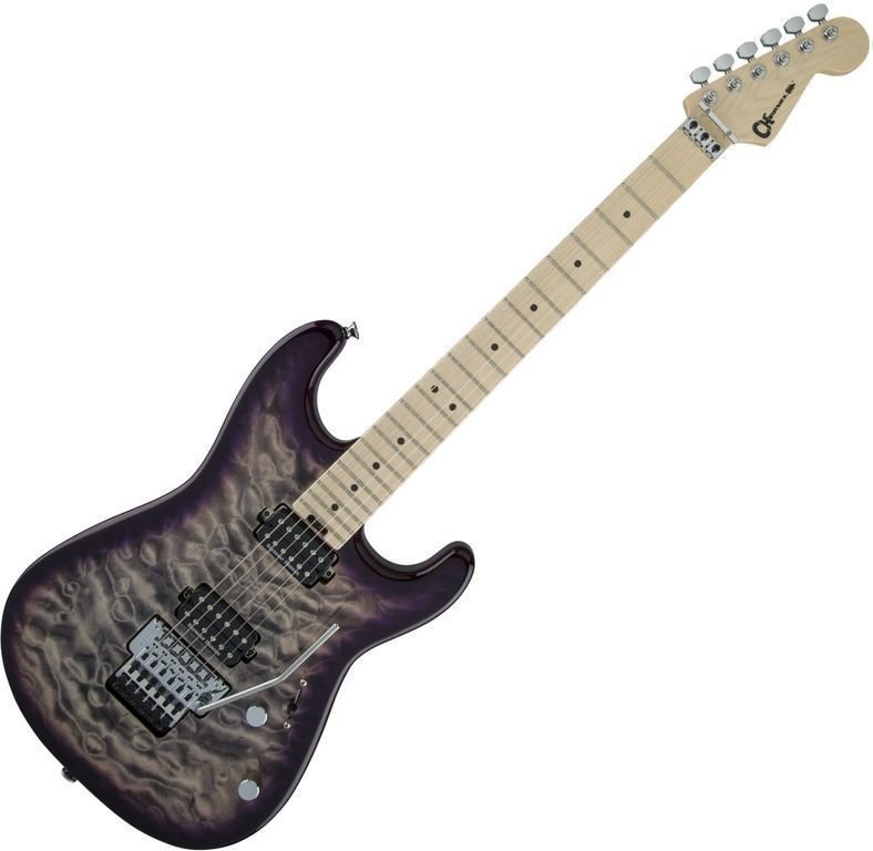 Guitare électrique Charvel Pro-Mod San Dimas Style 1 HH FR MN QM Purple Phaze