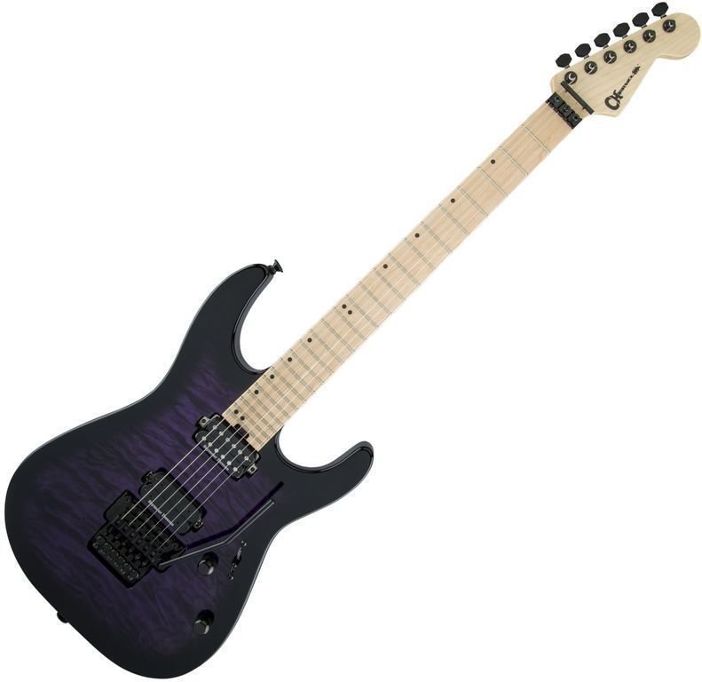 Guitare électrique Charvel Pro-Mod DK24 HH FR M QM Transparent Purple Burst