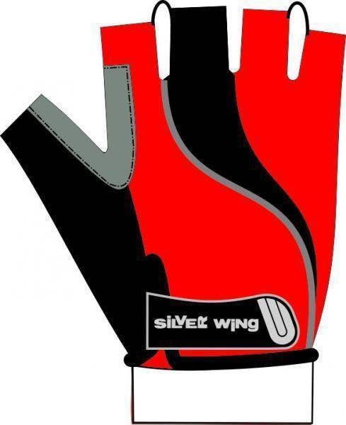 Cyklistické rukavice Silver Wing Basic Red S