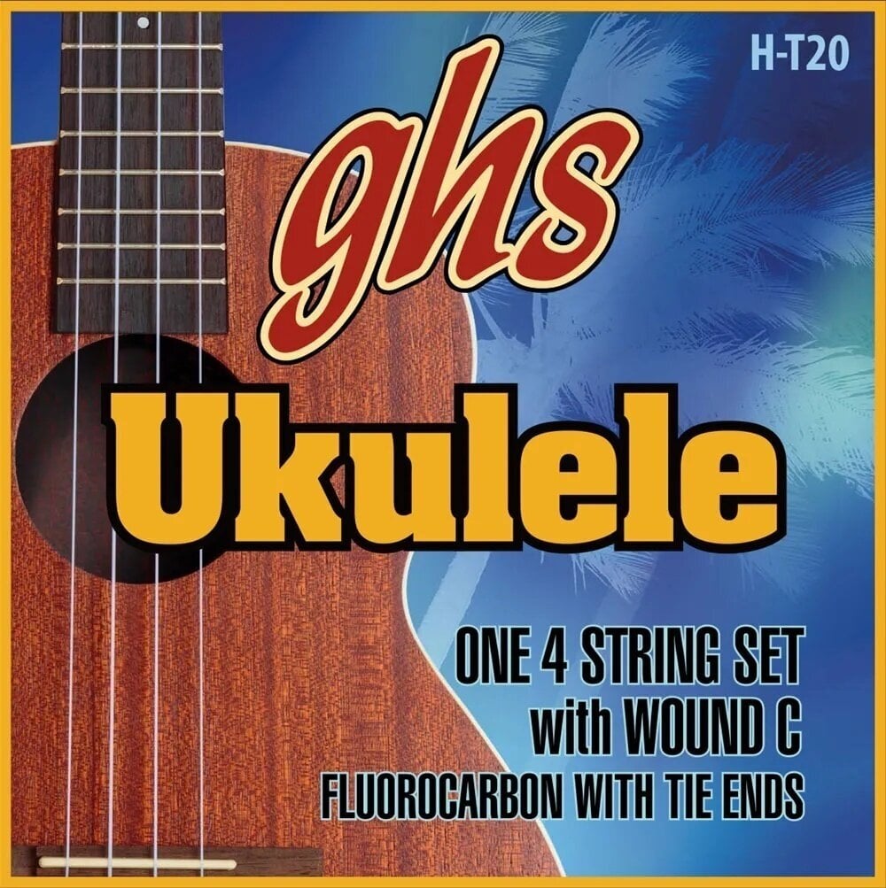 Тенор укулеле струни GHS Ukulele Fluorocarbon Tie Ends H-T20 Тенор укулеле струни