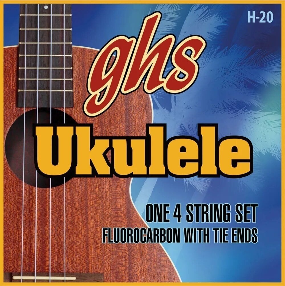 Saiten für Konzert-Ukulele GHS Ukulele Fluorocarbon Tie Ends H-20 Saiten für Konzert-Ukulele