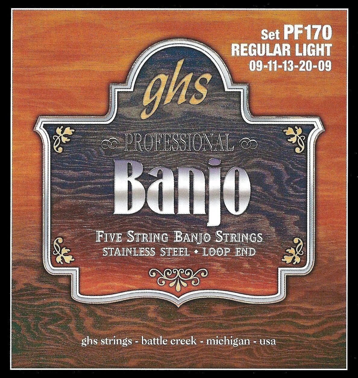 Cordes de banjos GHS Professional PF170 Cordes de banjos