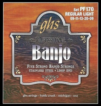 Cordes de banjos GHS Professional PF170 Cordes de banjos - 1