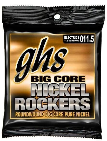 Cordes pour guitares électriques GHS Big Core Nickel Rockers BCM Cordes pour guitares électriques