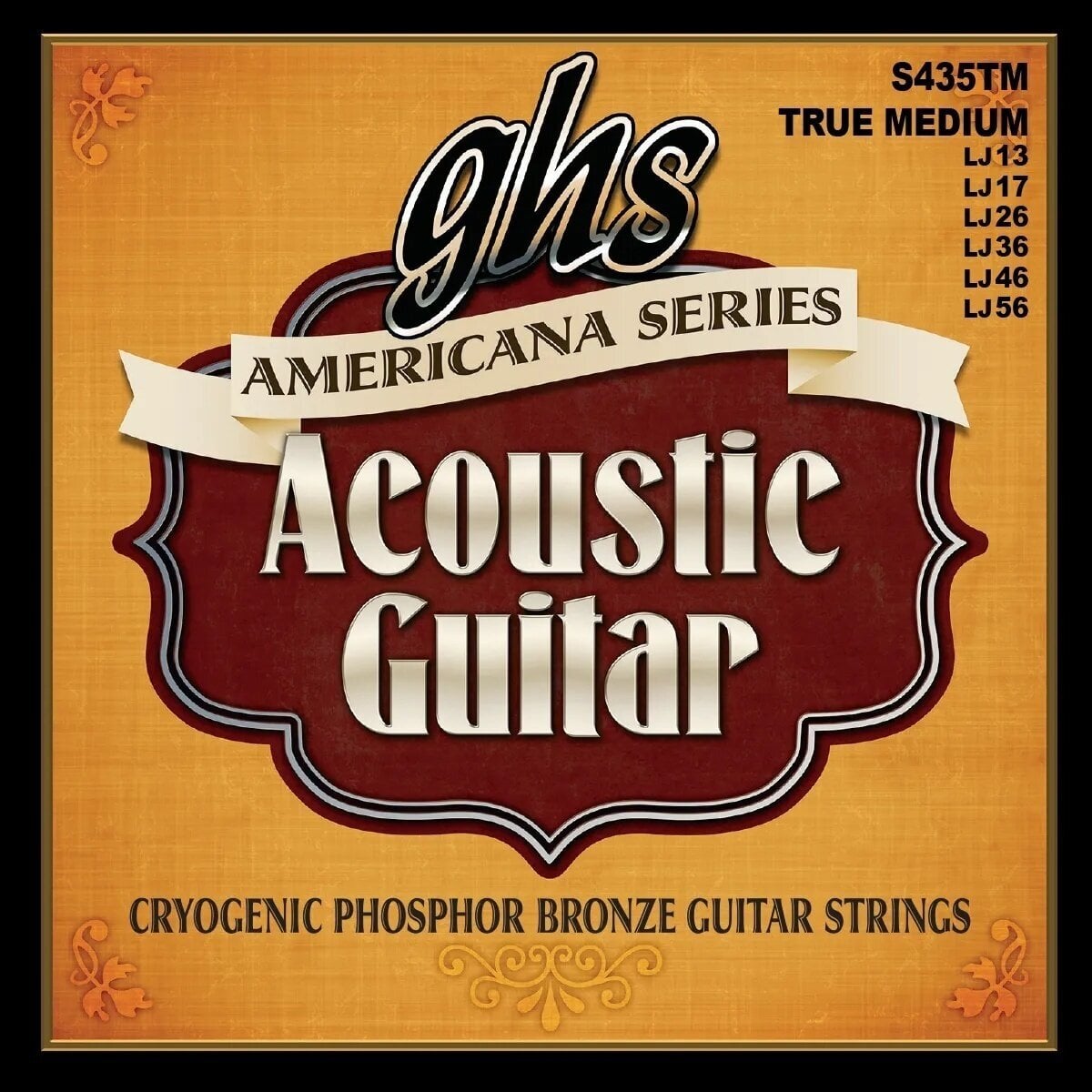 Strune za akustično kitaro GHS Americana Series S435TM Strune za akustično kitaro