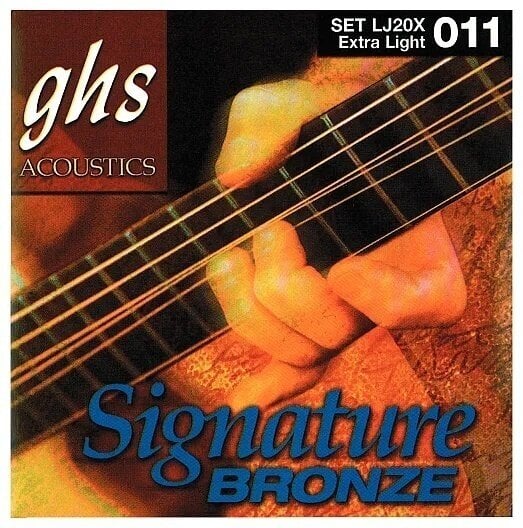 Struny pre akustickú gitaru GHS Signature Bronze LJ20X Struny pre akustickú gitaru