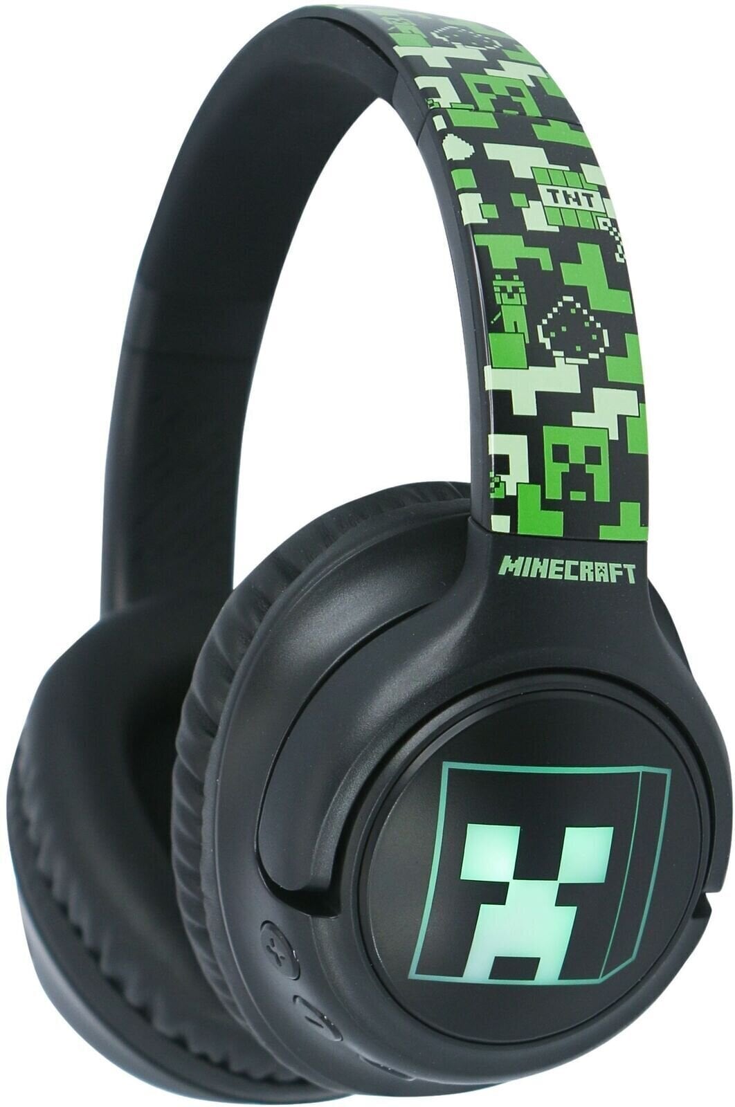 Слушалки за деца OTL Technologies Minecraft LED Wireless Black Слушалки за деца