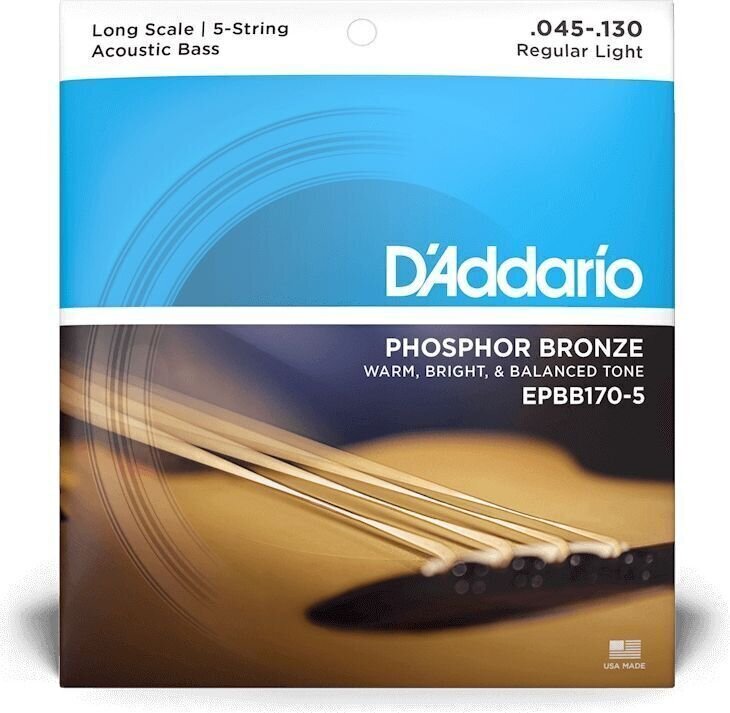 Akustiske basstrenge D'Addario EPBB170-5 Akustiske basstrenge