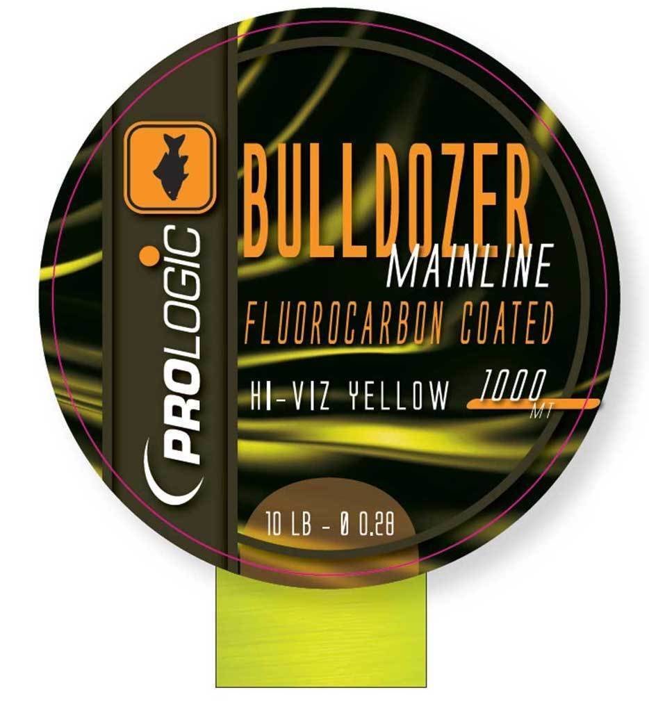 Vlasec, šňůra Prologic Bulldozer FC Coated Mono Fluo Yellow 1000 m 12 lbs 0.31 mm