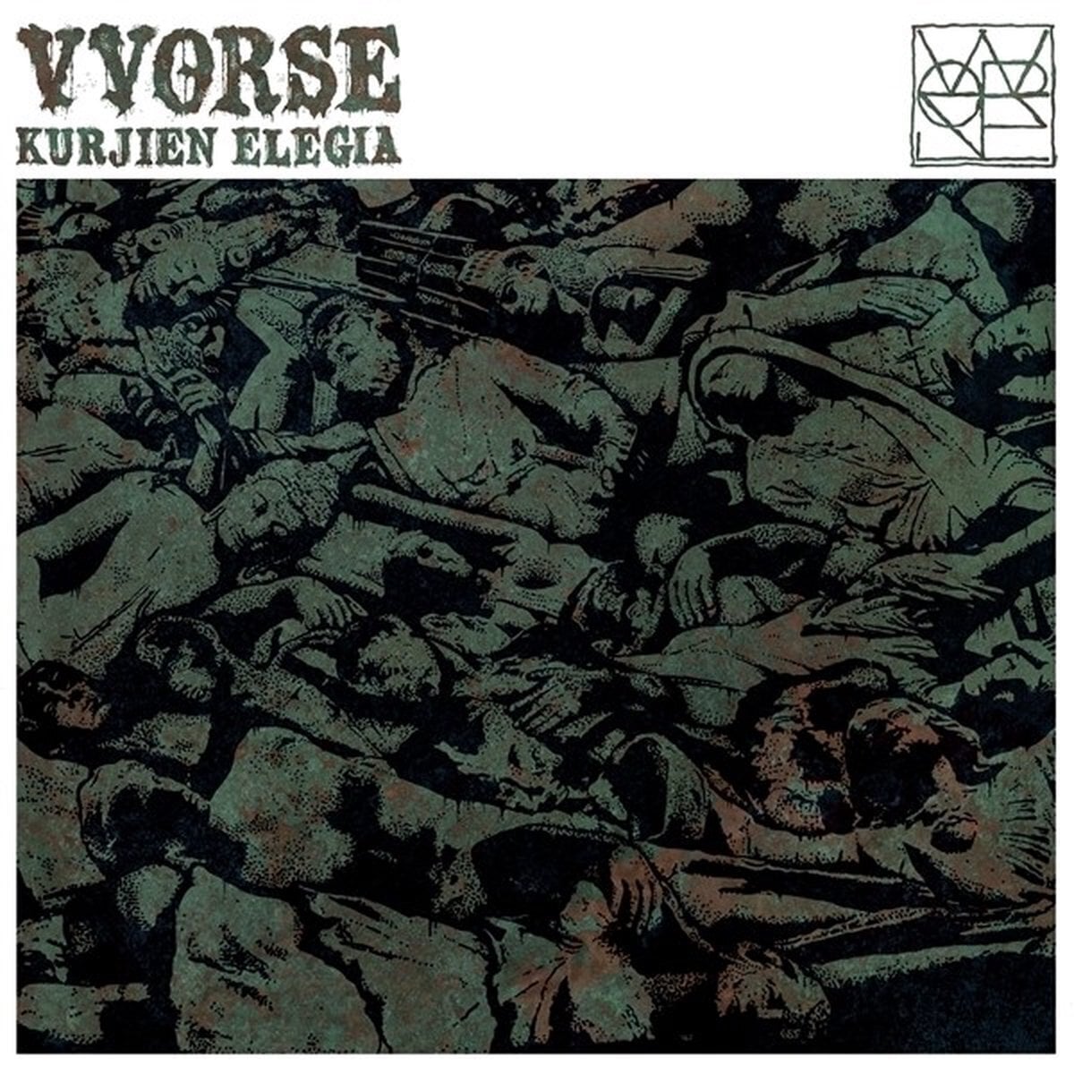 Vinyl Record Vvorse - Kurkien Elegia (White Green Swirled Coloured) (LP)
