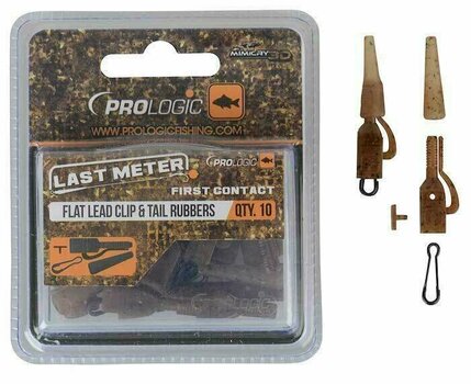 Fishing Clip, Peg, Swivel Prologic LM Mimicry Flat Leadclip W/Tailrubber & Speed Link 10 pcs - 1