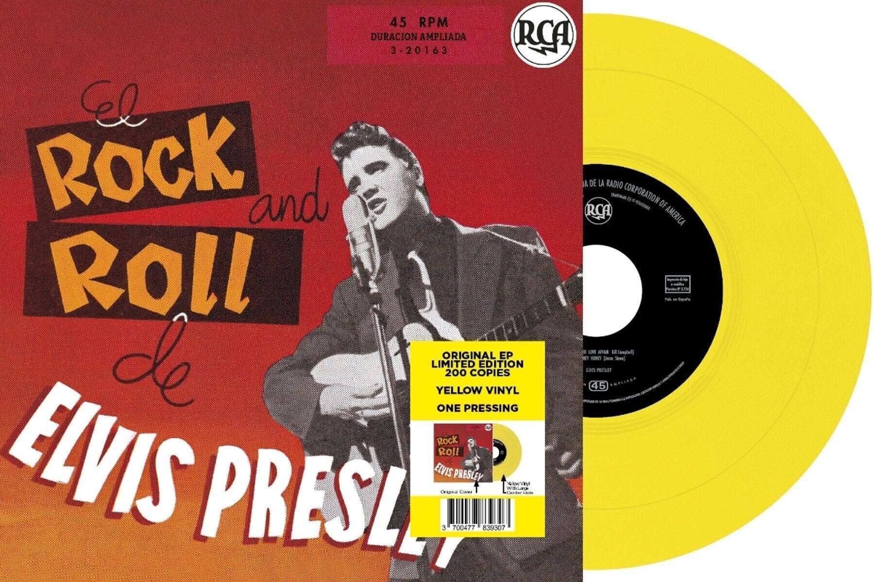 Disque vinyle Elvis Presley - El Rock And Roll De Elvis (Limited Edition) (Yellow Coloured) (7" SP)