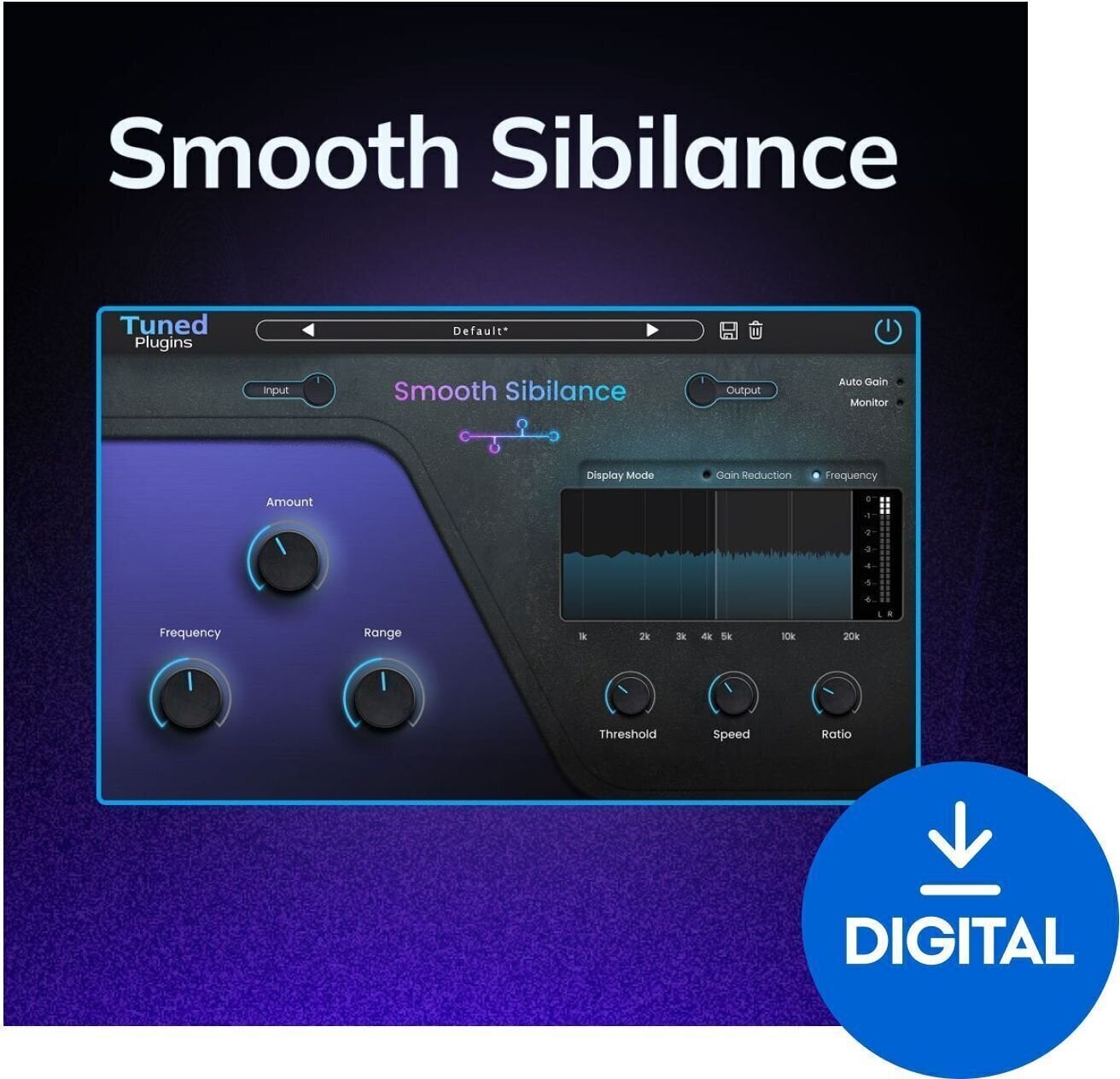 Studio-Effekt-Plugin Safari Audio Smooth Sibilance (Digitales Produkt)