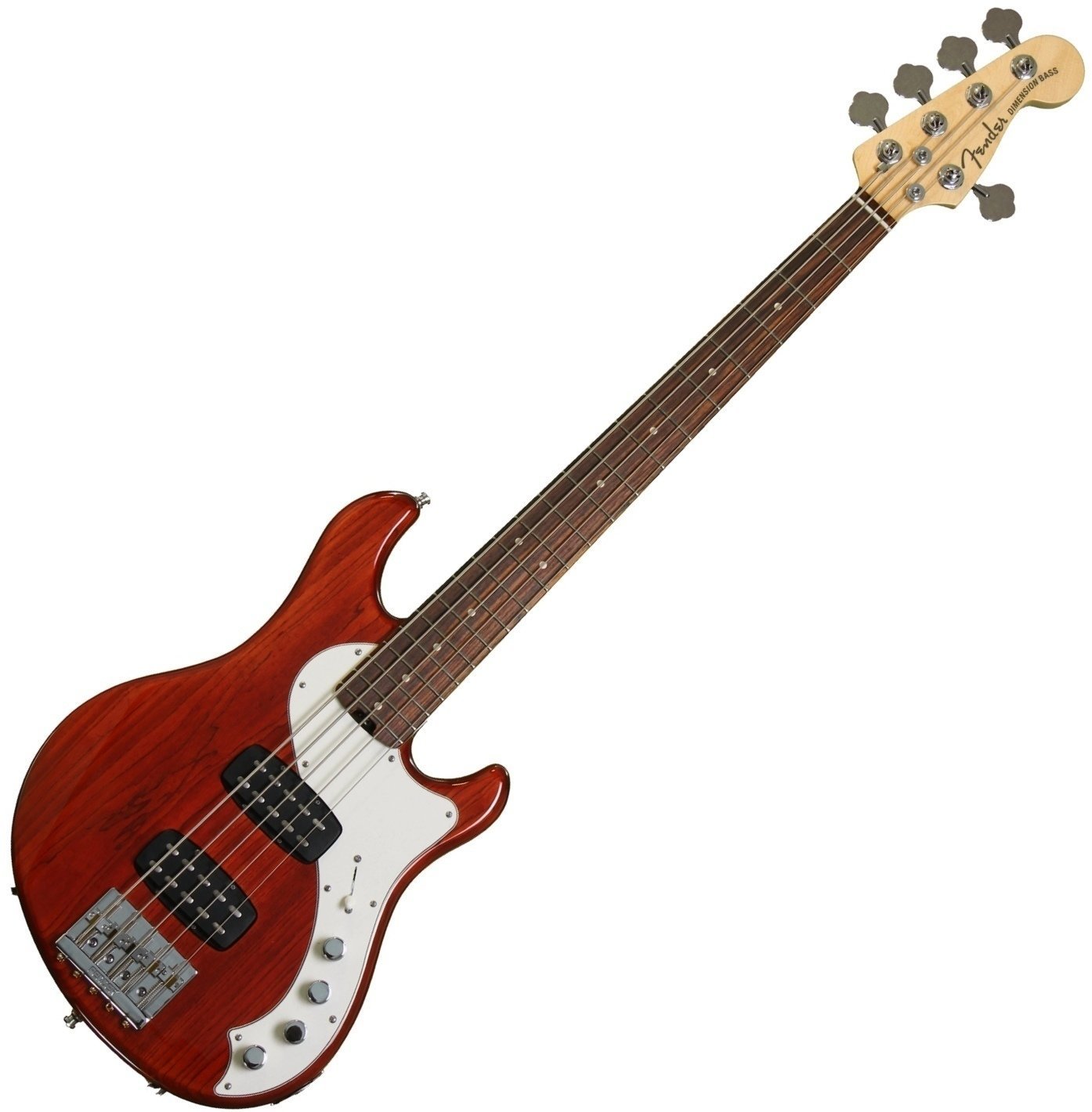 Basse électrique Fender American Deluxe Dimension Bass V HH Cayenne Burst
