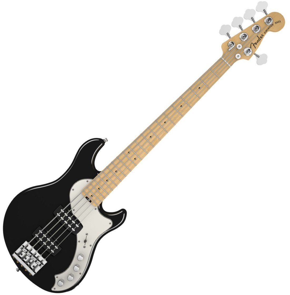 4-strängad basgitarr Fender American Deluxe Dimension Bass V HH Black