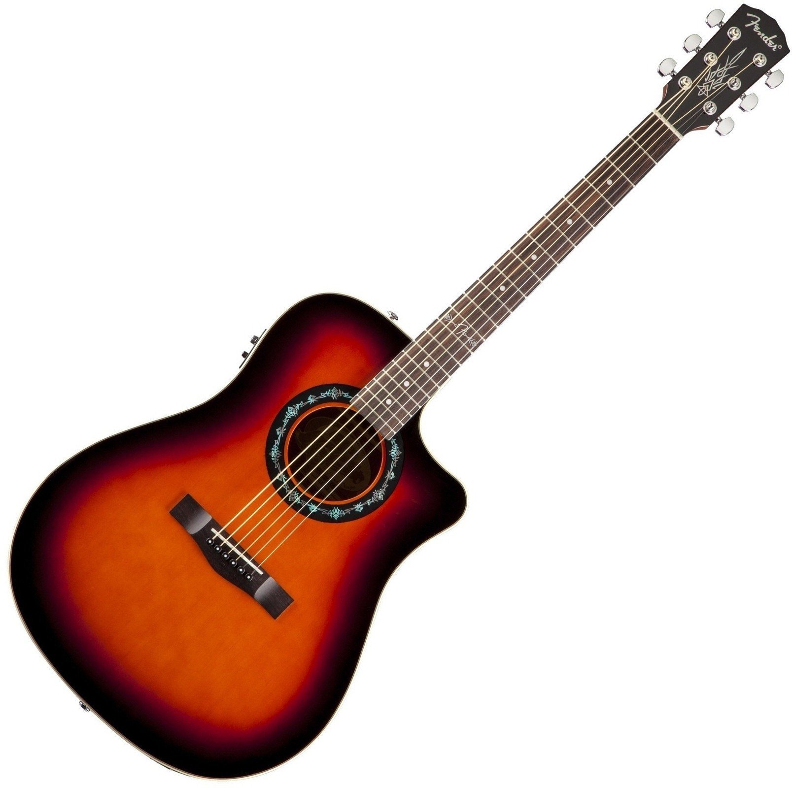 Dreadnought elektro-akoestische gitaar Fender T bucket 100 CE 3 Color Sunburst