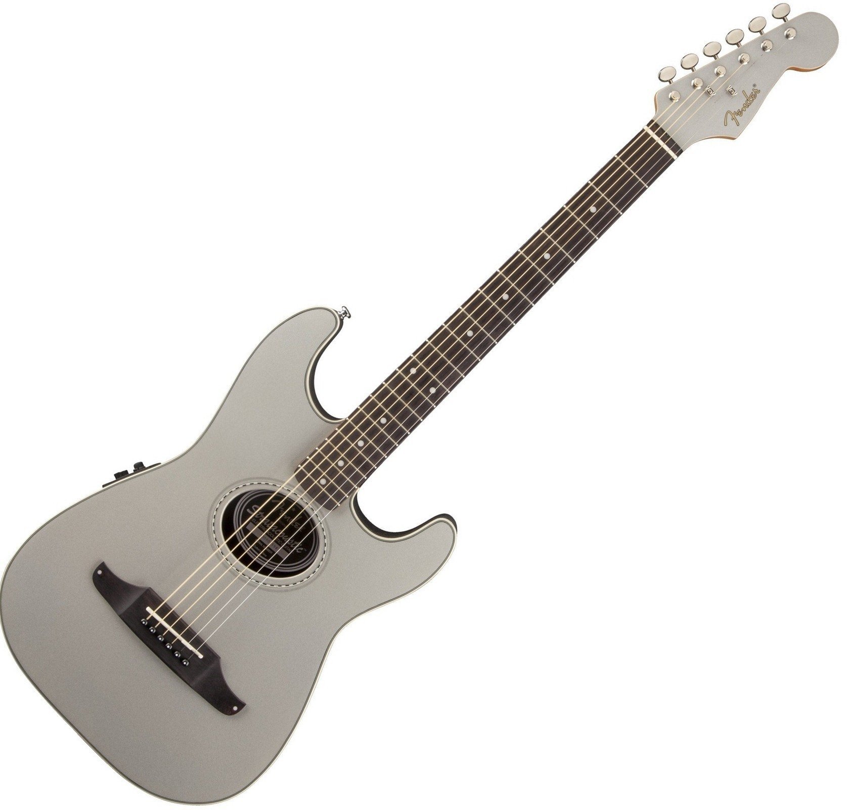 Speciell akustisk-elektrisk gitarr Fender Stratacoustic Plus Inca Silver