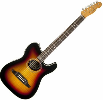 Електро-акустична китара Fender Telecoustic Premier 3 Color Sunburst - 1