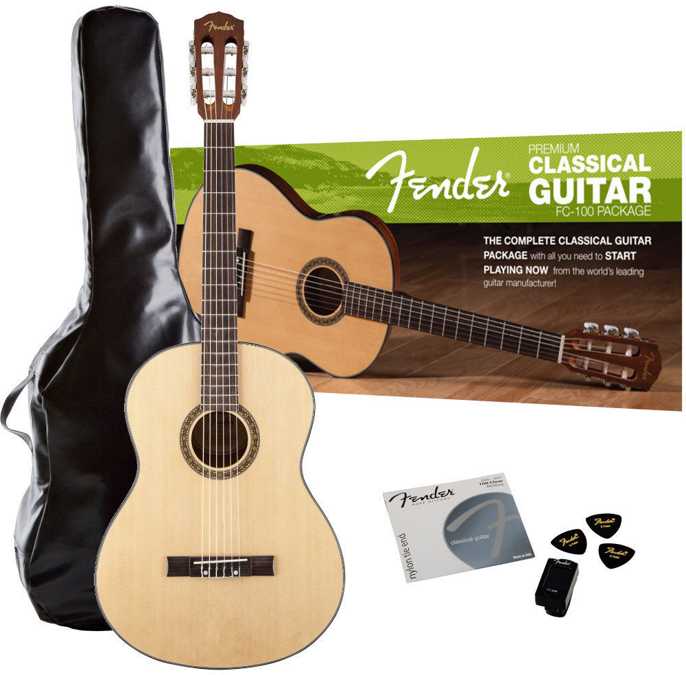 Akustický kytarový set Fender FC100 Classical pack