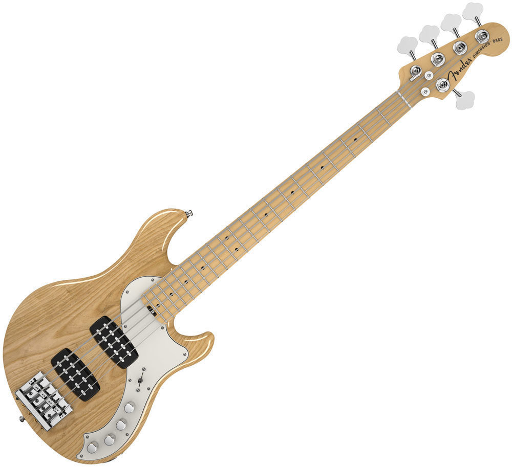 Bas electric Fender American Deluxe Dimension Bass V HH Natural