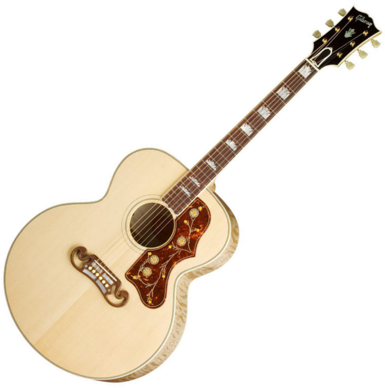 Guitare Jumbo acoustique-électrique Gibson J-200 Standard Antique Natural