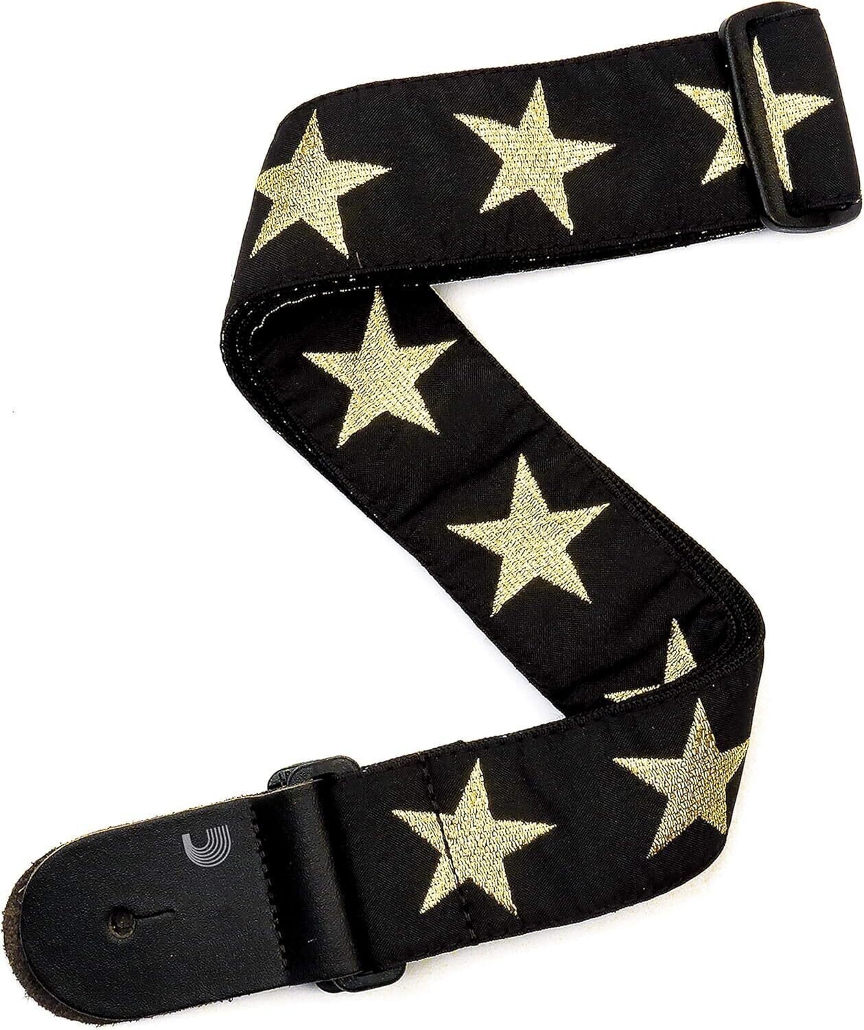 Gitaarriem D'Addario 20T05 Woven Gold Star Gitaarriem