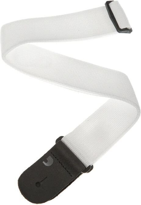 Gitaarriem D'Addario PWS108 Polypropylene White Gitaarriem