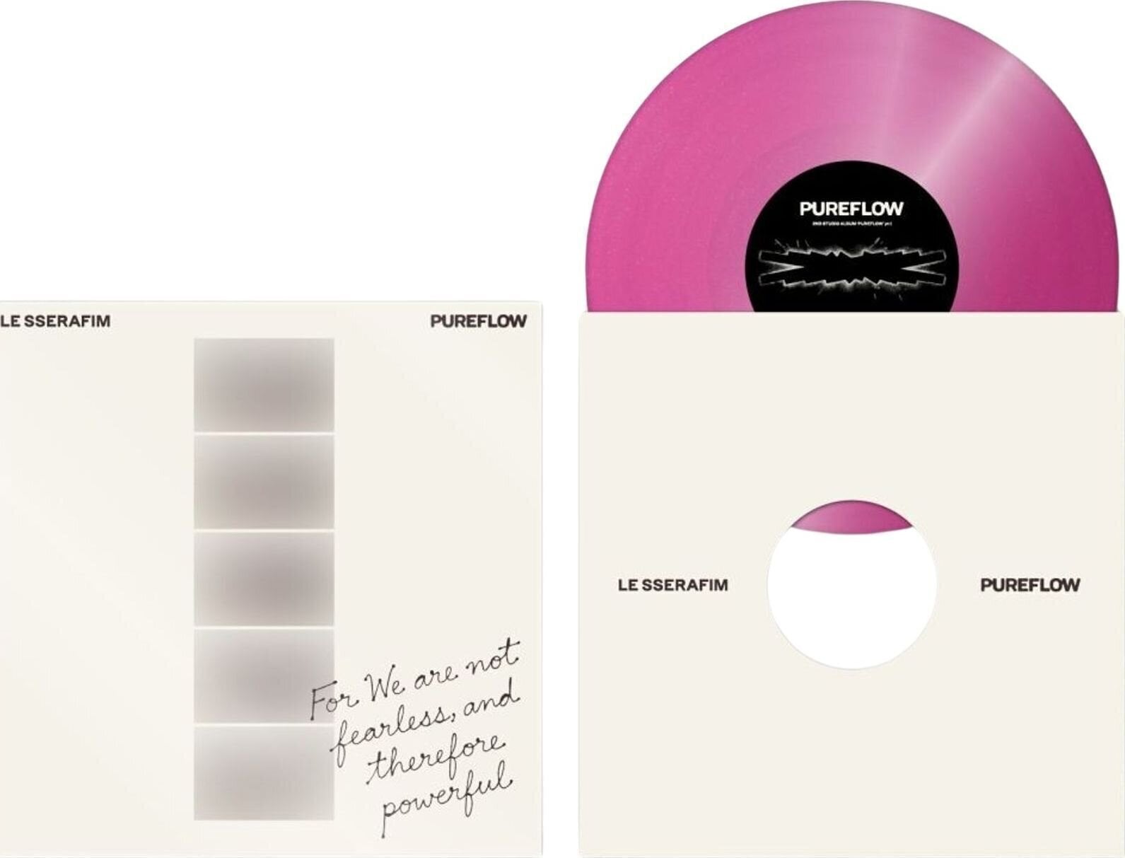 Vinyl Record Le Sserafim - 2nd Studio Album 'Pureflow' Pt.1 (Indie Exclusive) (Hot Pink Glitter Coloured) (LP)