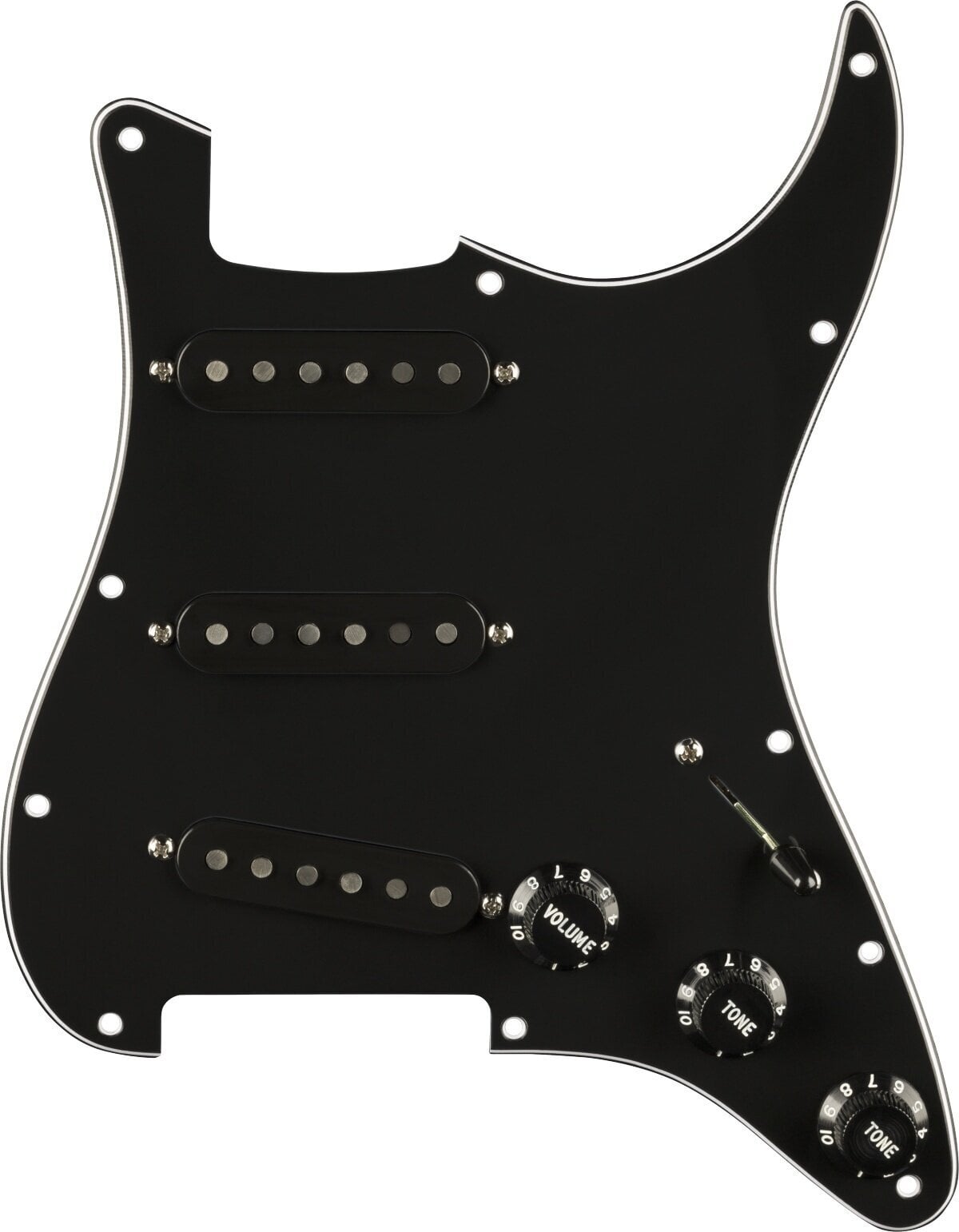Pickguard Fender Pre-Wired Strat SSS Pure Vintage '59 Black Pickguard
