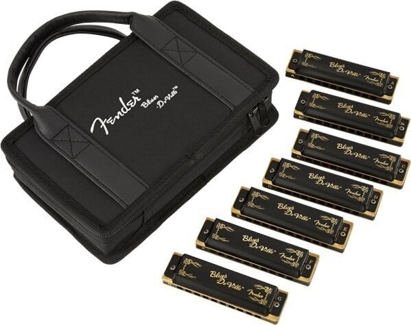 Diatonična ustna harmonika Fender Blues Deville Harmonica Pack of 7 with Case Diatonična ustna harmonika