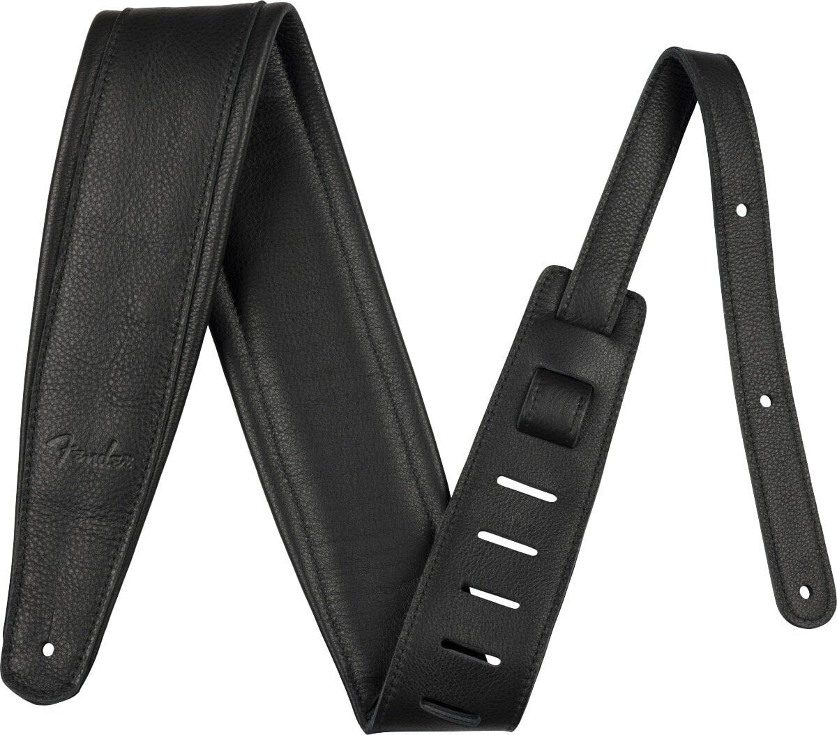 Courroie de guitare Fender 3.5 Premium Leather Black Courroie de guitare