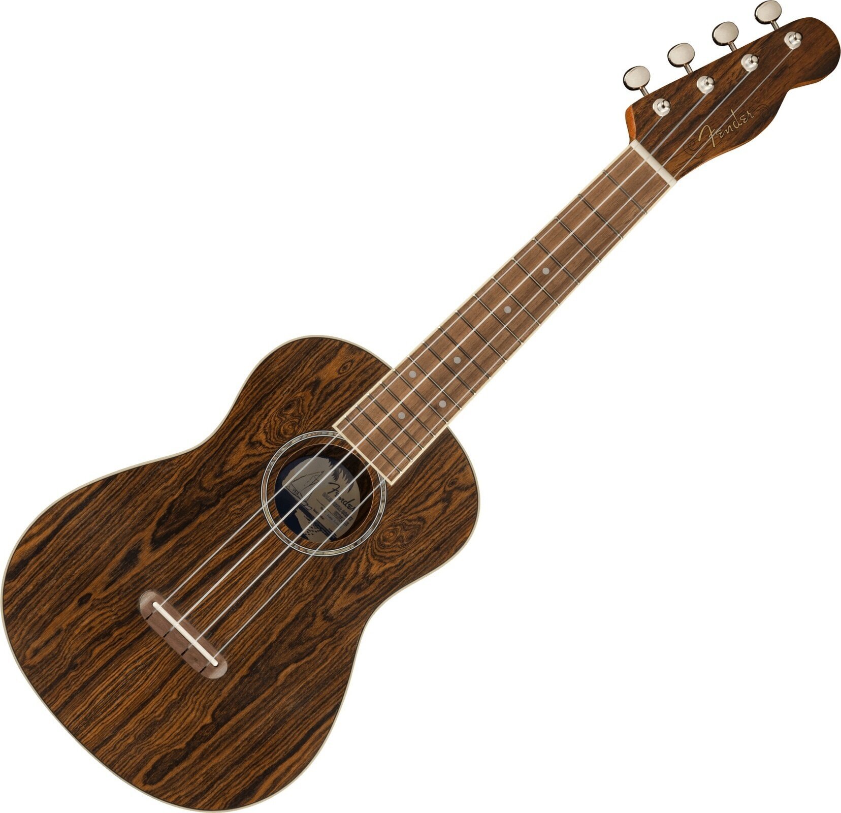 Concert Ukulele Fender Zuma Exotic WN Natural Bocote Concert Ukulele