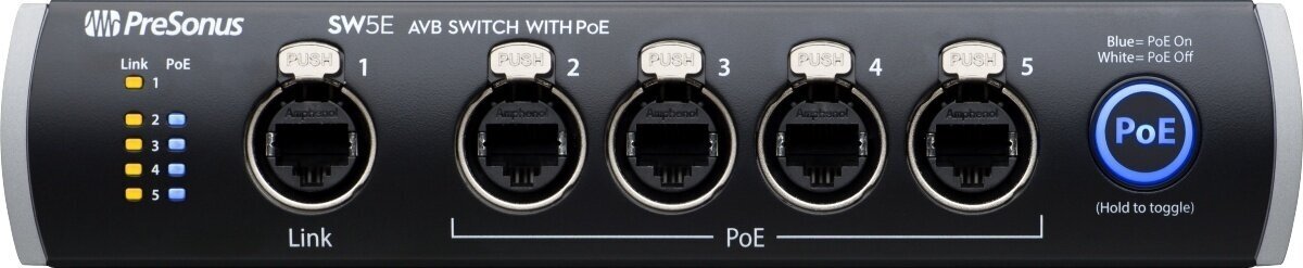 USB-ljudgränssnitt Presonus SW5E AVB Network Switch USB-ljudgränssnitt