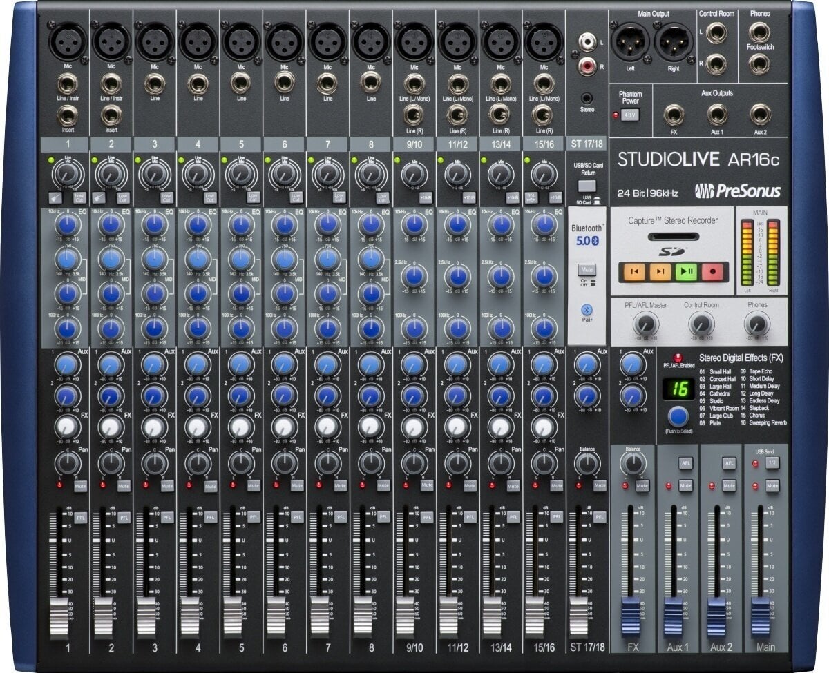 Analogový mixpult Presonus Studiolive AR16C Analogový mixpult