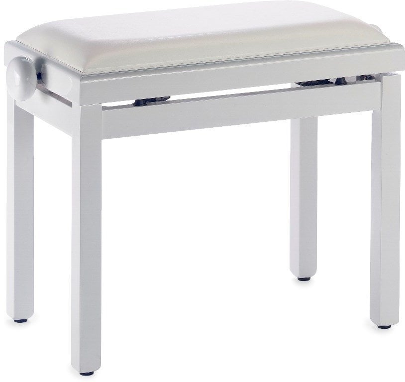 Drevené alebo klasické klavírne stoličky
 Stagg PB39 Polished White