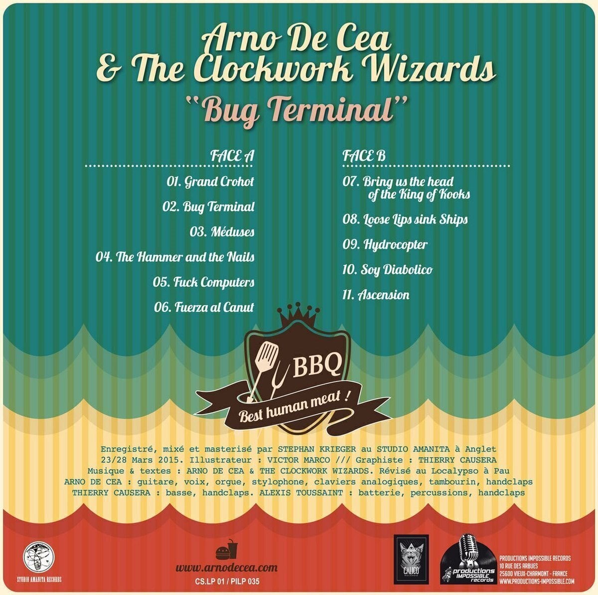 Disque vinyle Arno De Cea & The Clockwork Wizards - Bug Terminal (LP)