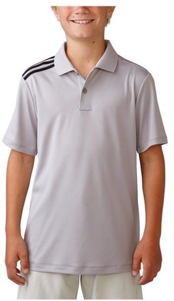 Polo Shirt Adidas Climacool Engineered Striped Boys Polo Shirt Stone 16Y
