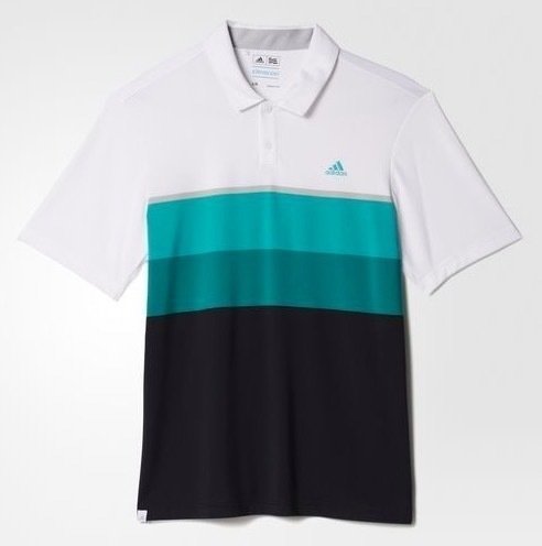 Polo majice Adidas Climacool Engineered Stripe Po Wht/Ylw L