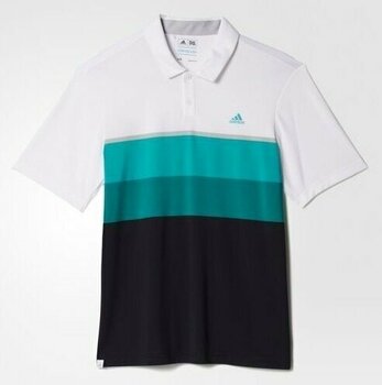 Риза за поло Adidas Climacool Engineered Stripe Po Wht/Ylw L - 1