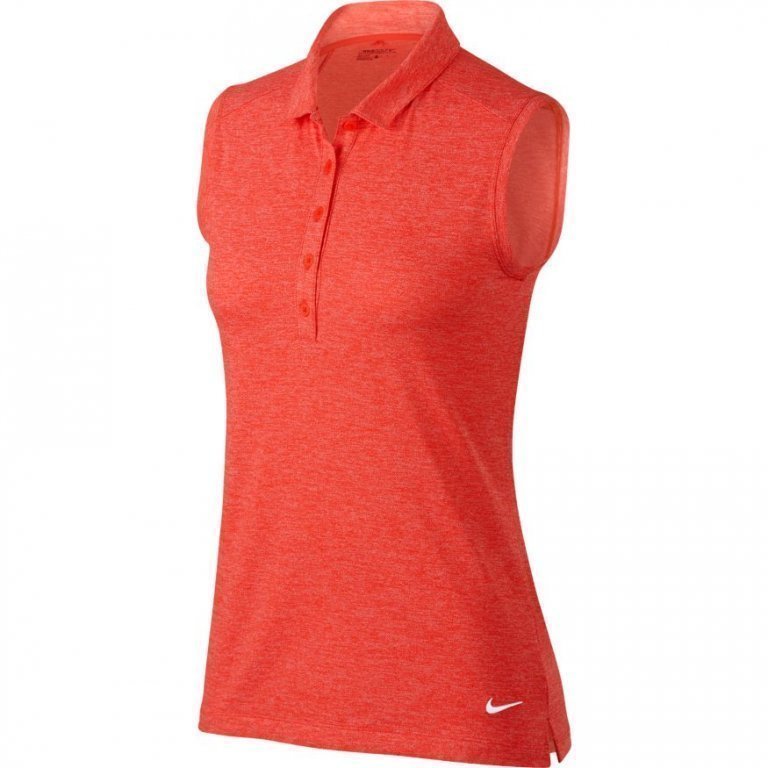 Tricou polo Nike Icon Sleeveless Heather Womens Polo Max Orange/Heather S