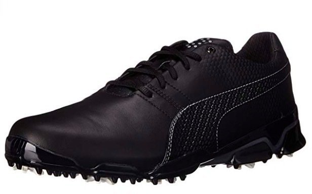 Calçado de golfe para homem Puma Titantour Ignite Mens Golf Shoes White/Black UK 10,5
