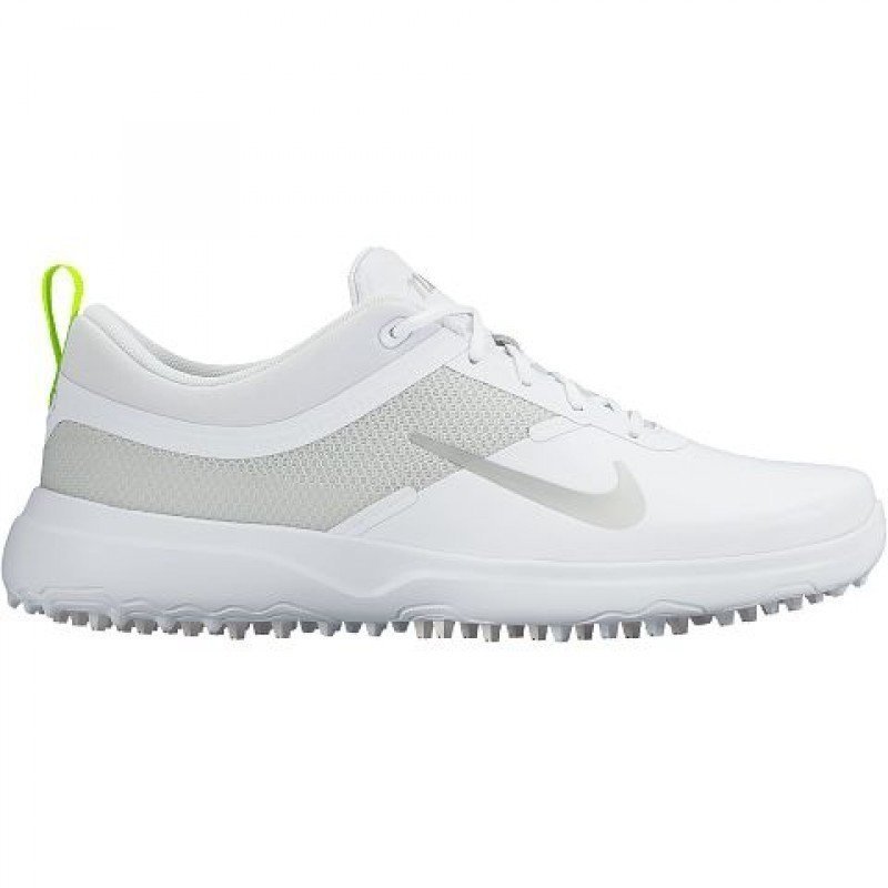 Chaussures de golf pour femmes Nike Akamai Chaussures de Golf Femmes White/Pure Platinum/Metallic Silver US 9,5