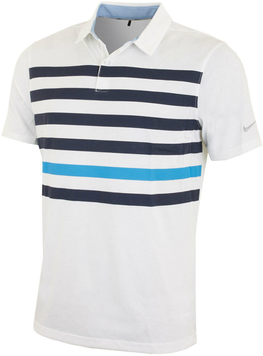 Camisa pólo Nike Transition Dry Stripe Mens Polo Lucid Green/Navy/Silver XL