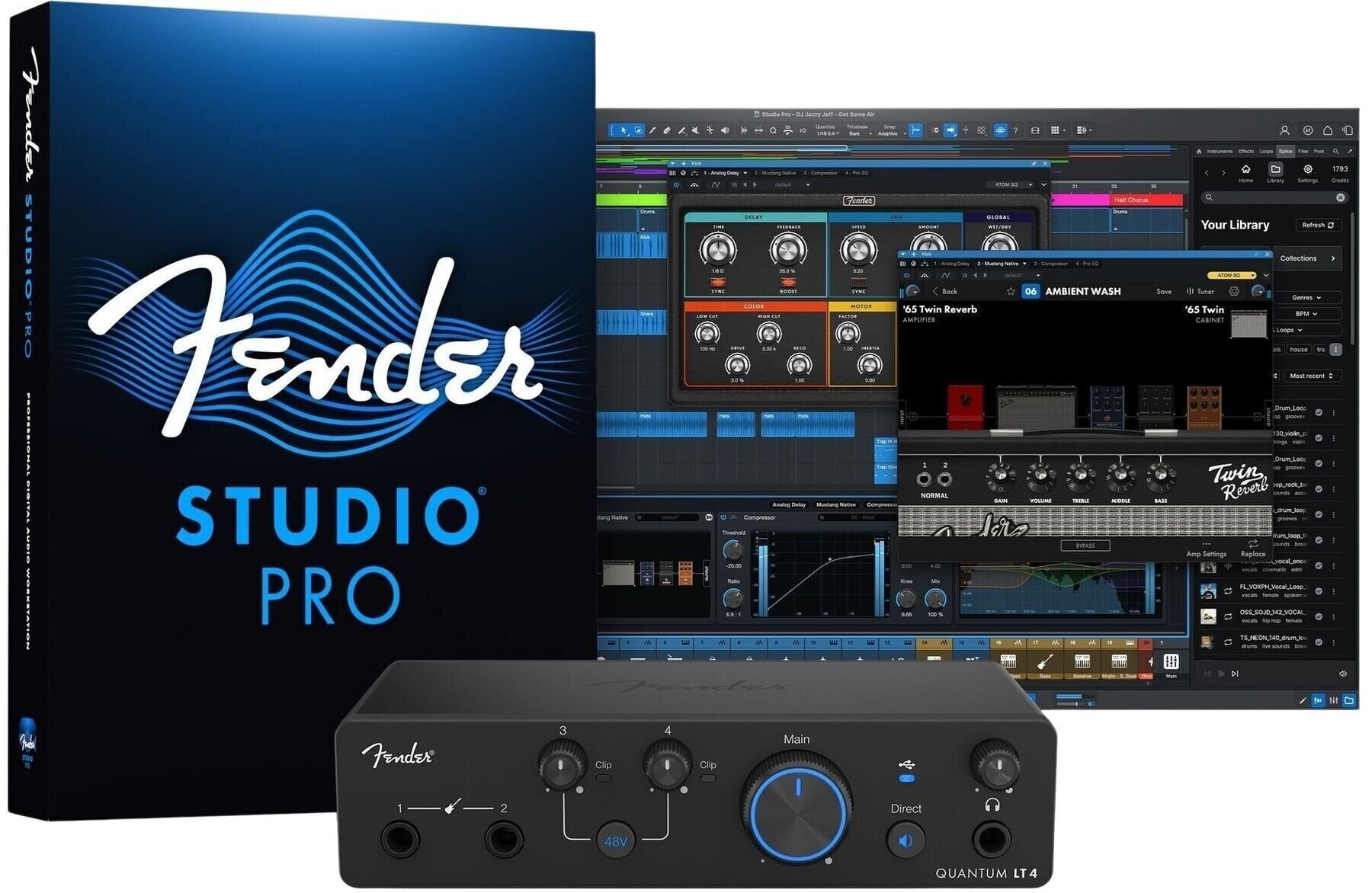 USB-ljudgränssnitt Fender Quantum LT 4 USB-ljudgränssnitt (Som ny)