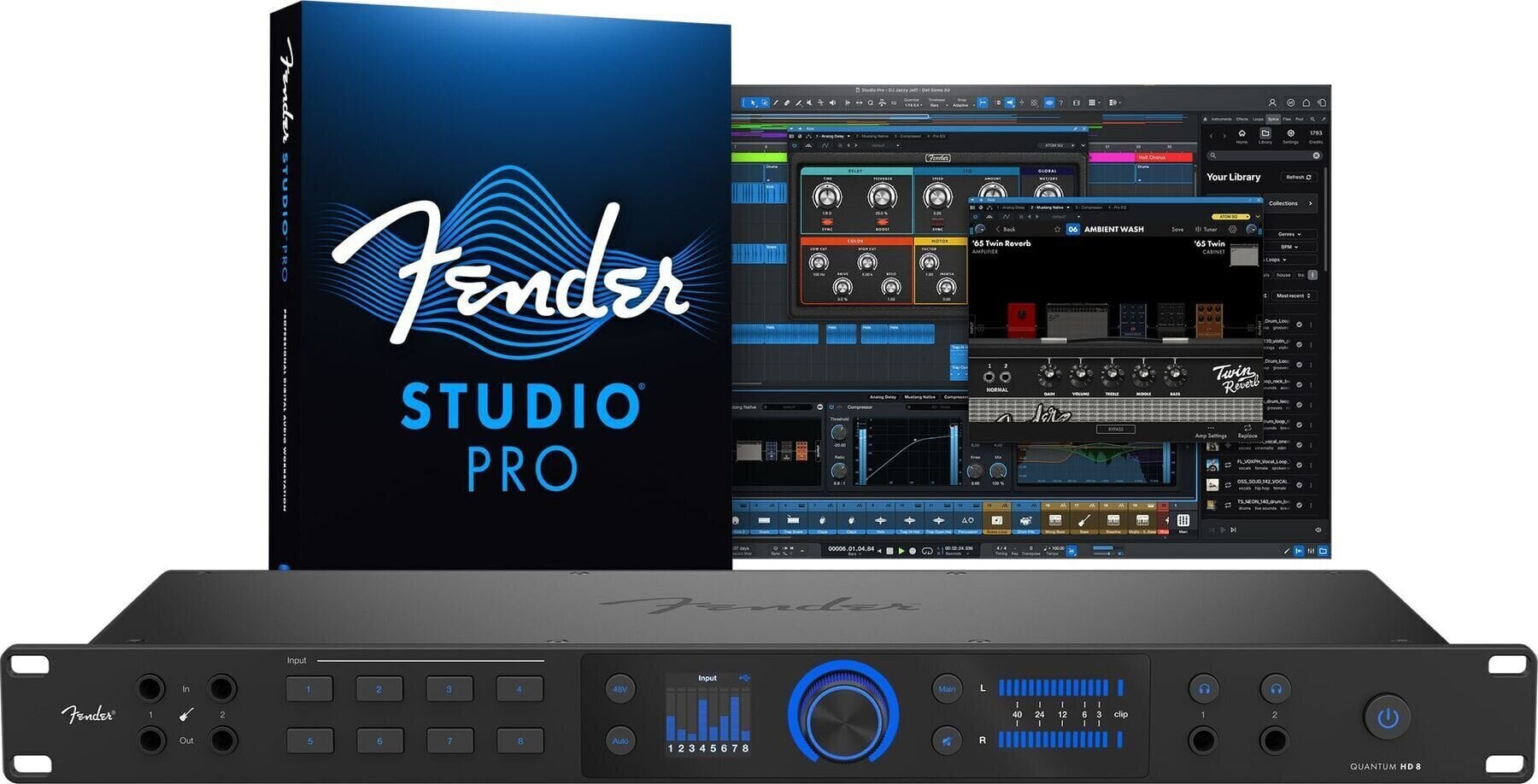USB Audio Interface Fender Quantum HD 8 USB Audio Interface (Like new)